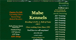 Desktop Screenshot of mabekennels.com
